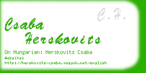 csaba herskovits business card